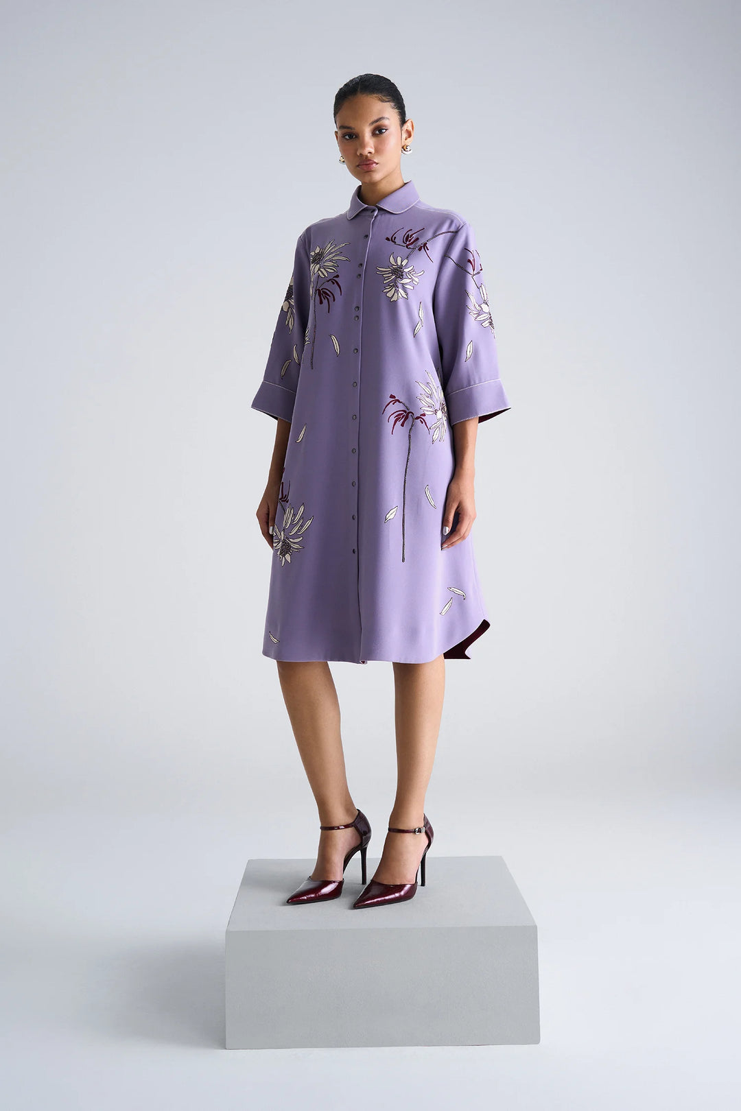 CRYS A LINE SHIRT DRESS