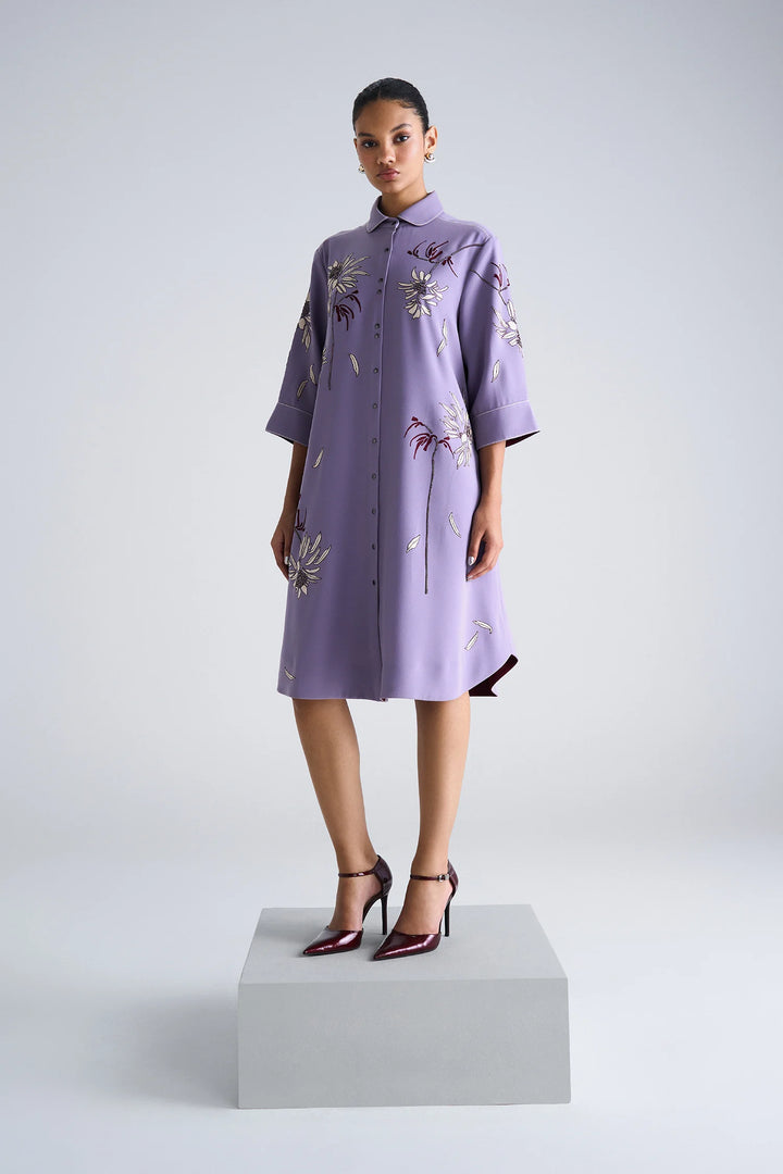CRYS A LINE SHIRT DRESS