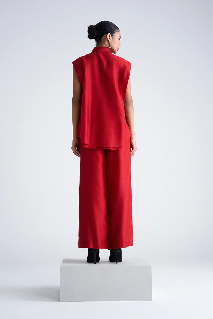 EARTH LOTUS PLEATED SHIRT