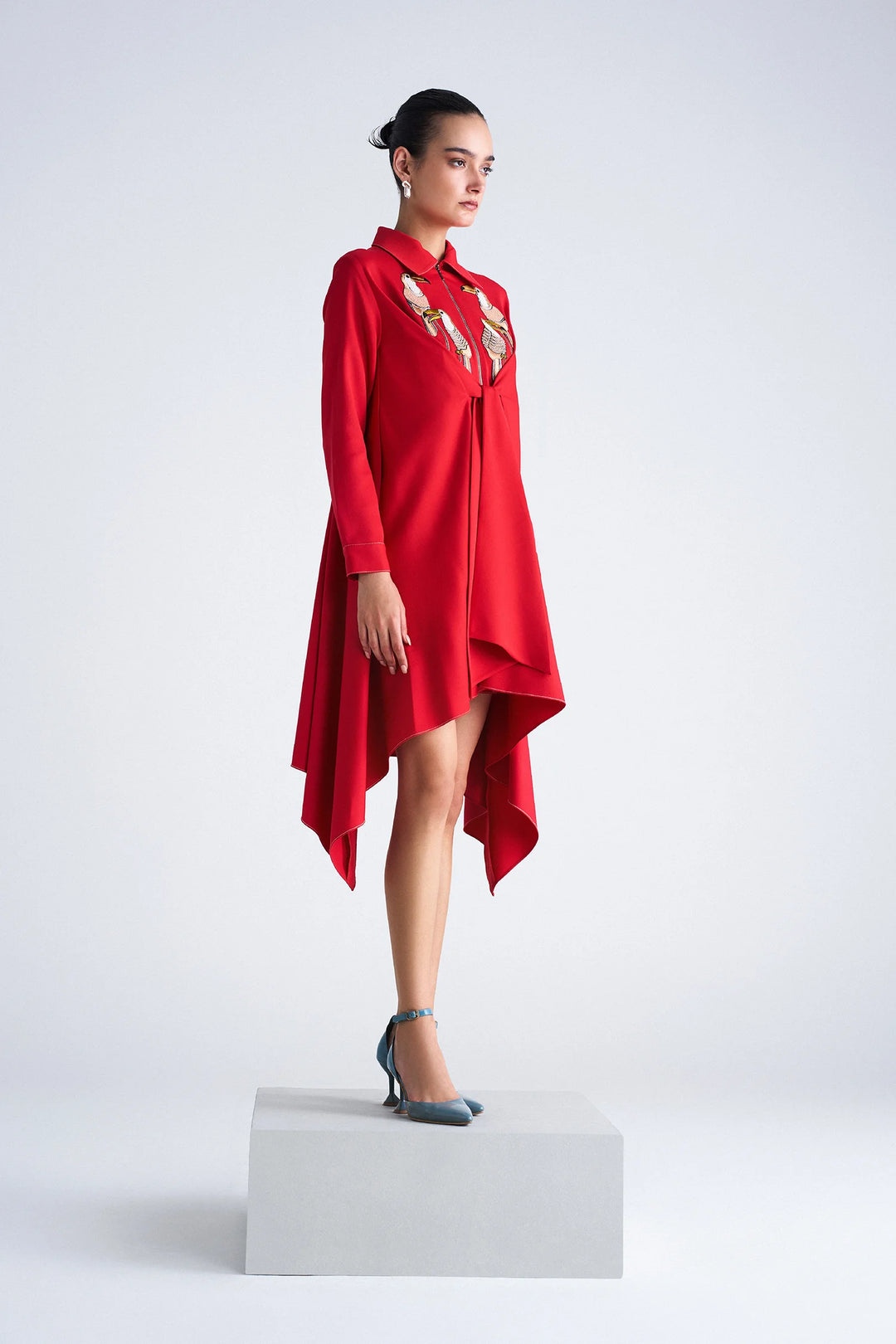 TOUCAN DRAPED SHIRT DRESS