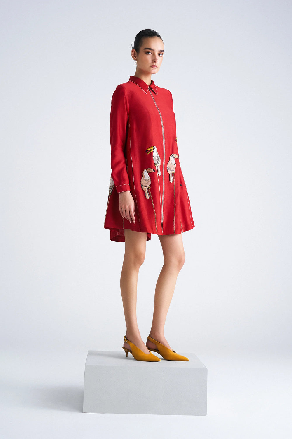 TOUCAN SIDE TRIANGLE SHIRT DRESS