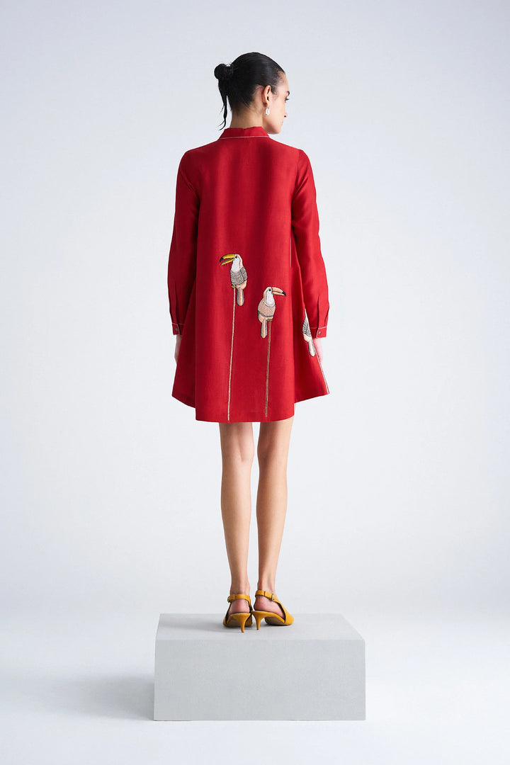 TOUCAN SIDE TRIANGLE SHIRT DRESS