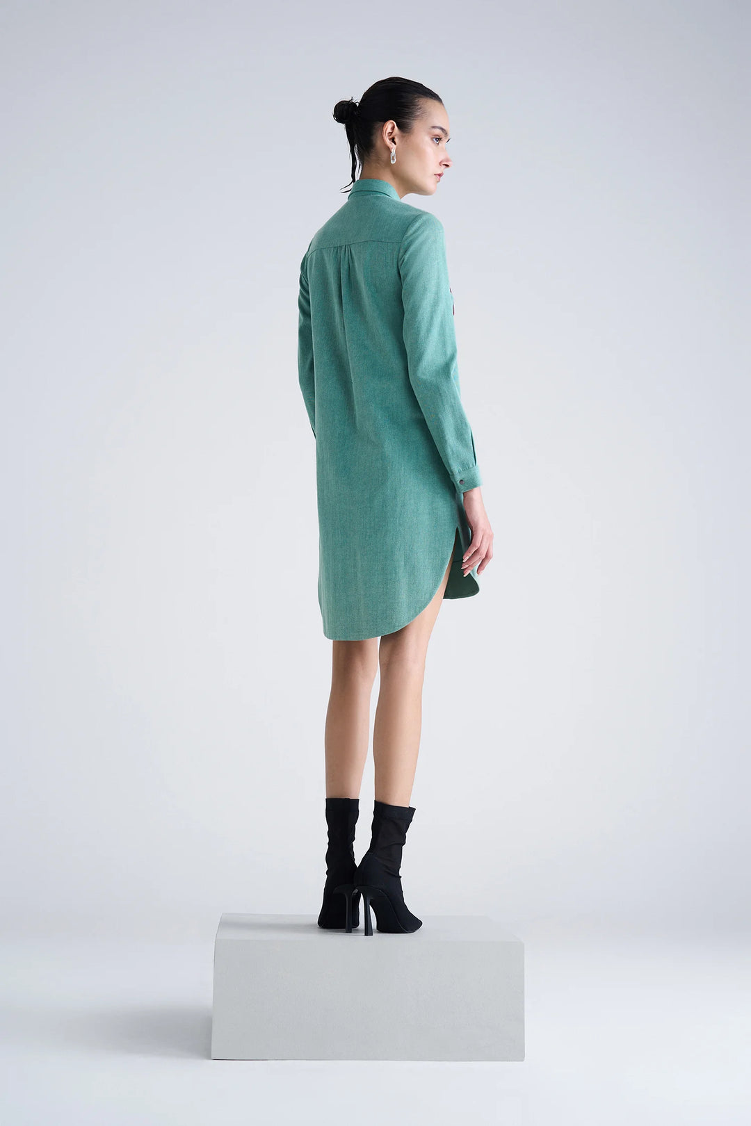 TOUCAN HIGH LOW SHIRT DRESS