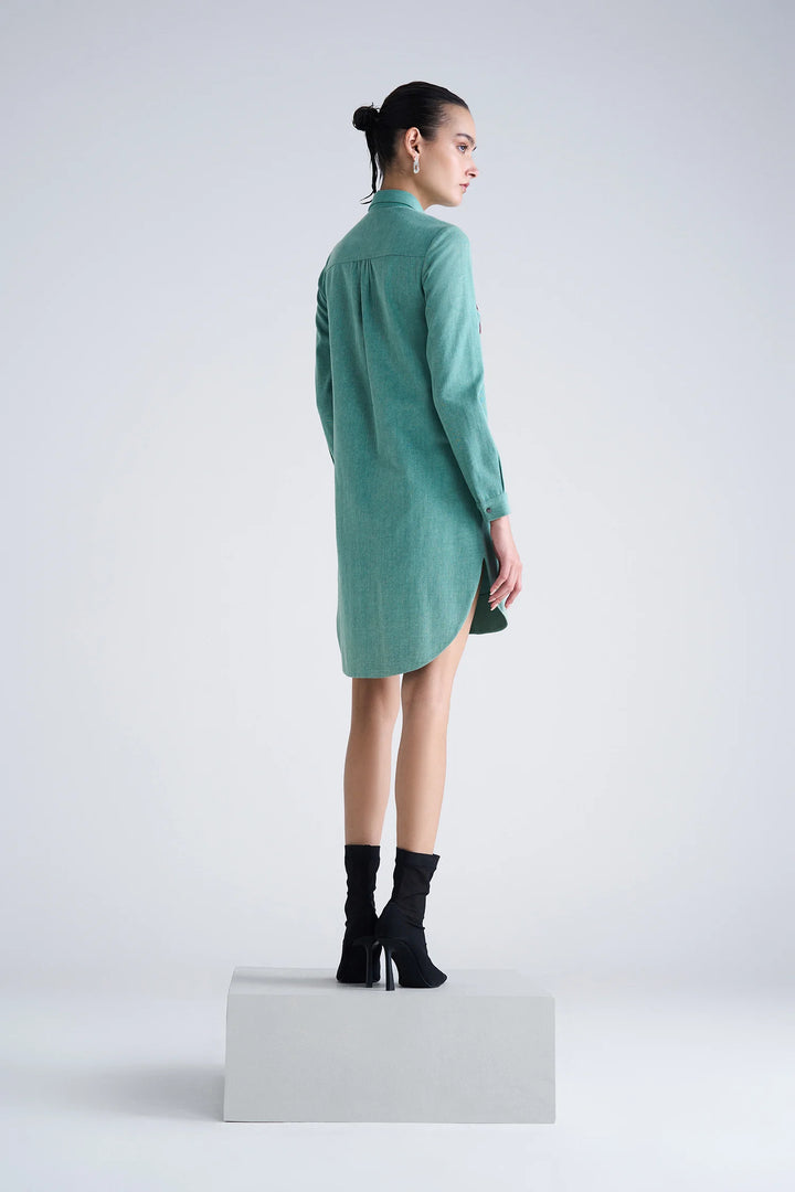 TOUCAN HIGH LOW SHIRT DRESS