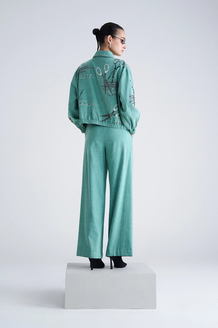 SCISSORS PANELLED SHORT JACKET
