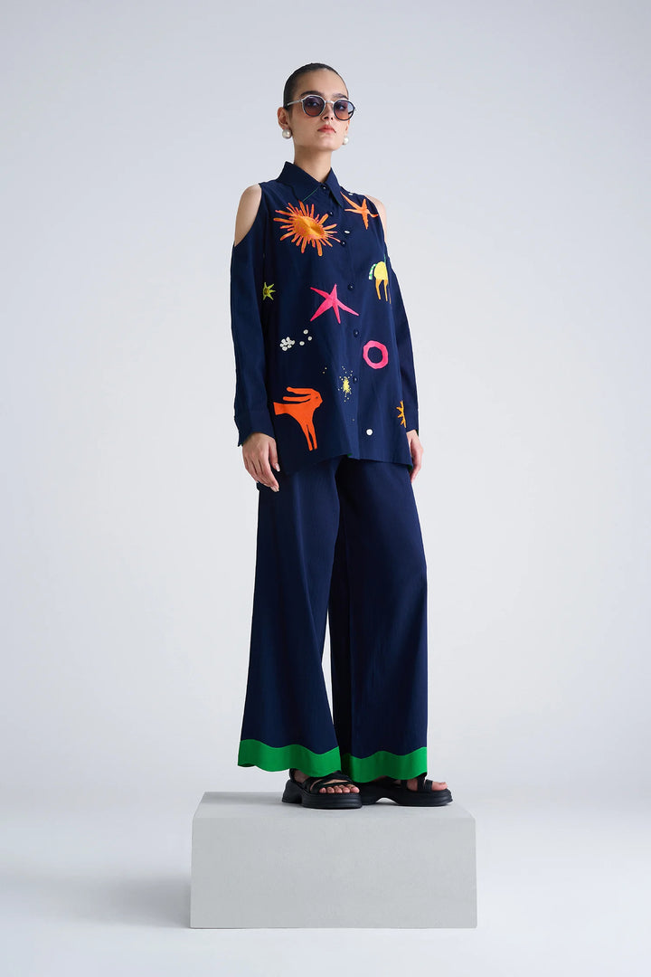 KIDOODLE COLD SHOULDER SHIRT DRESS