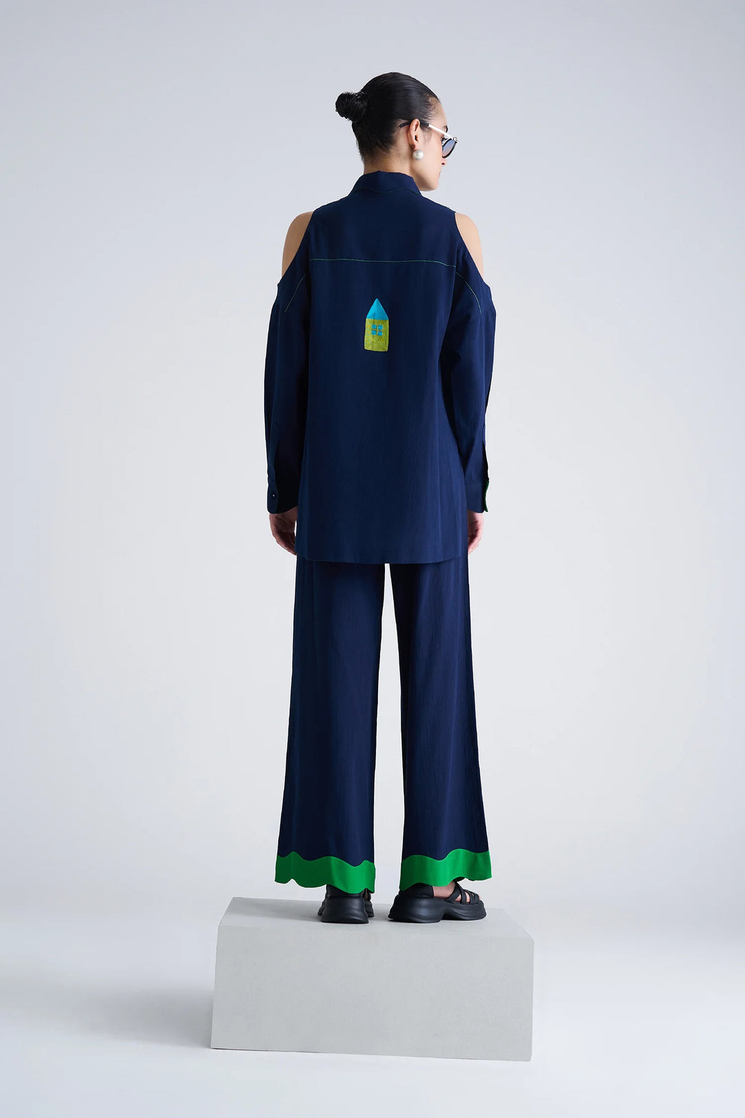 KIDOODLE COLD SHOULDER SHIRT DRESS