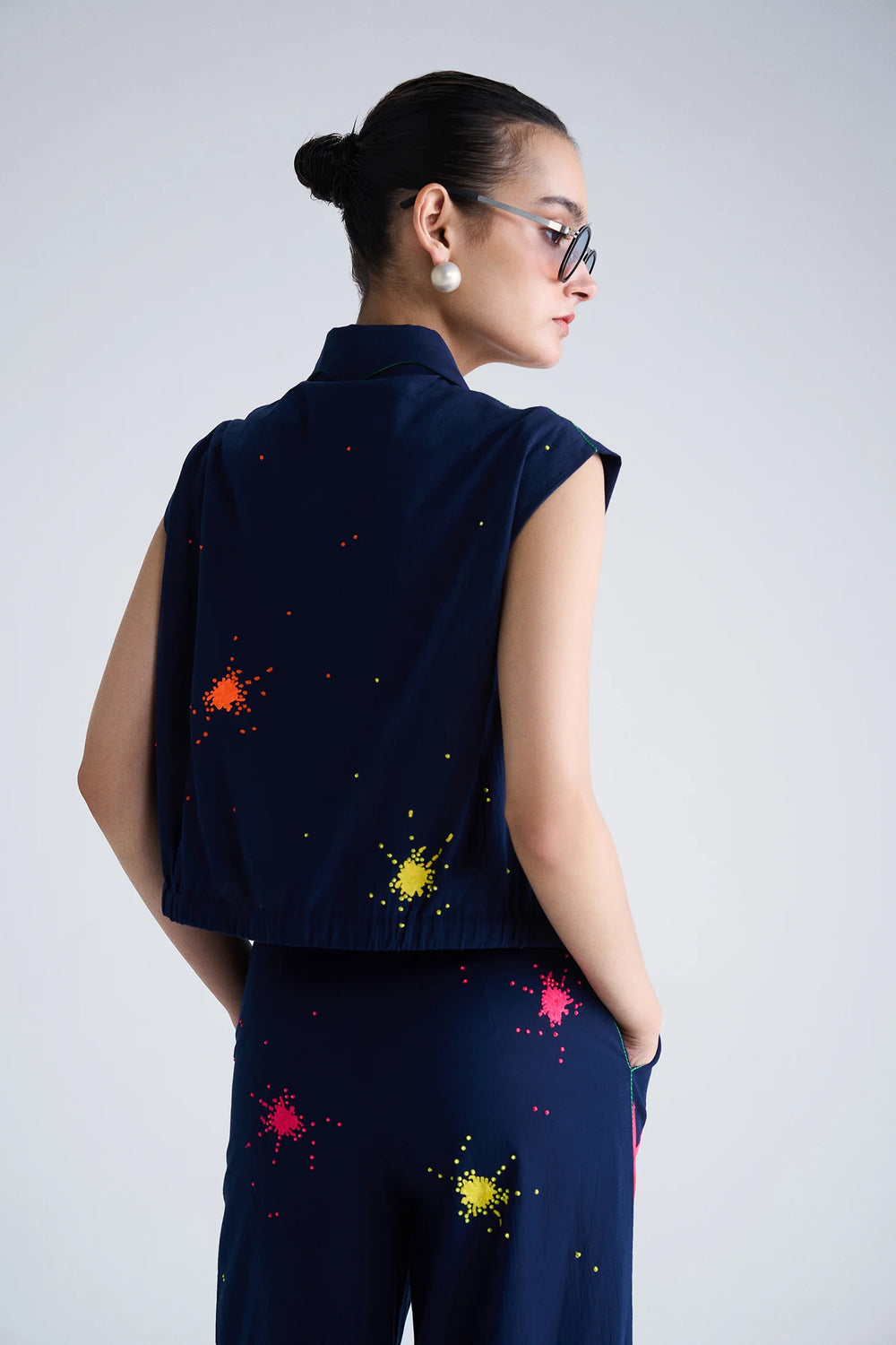 KIDOODLE SLEEVELESS BOX SHIRT WITH FLARED PANT