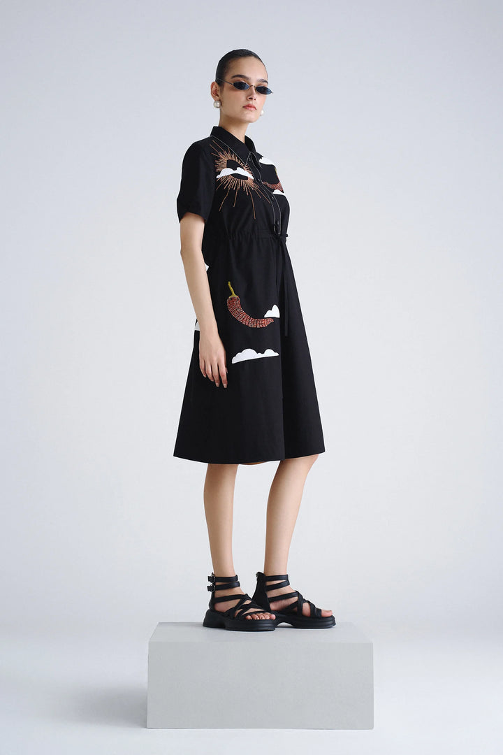 SUN AND SPICE MIDI DRESS