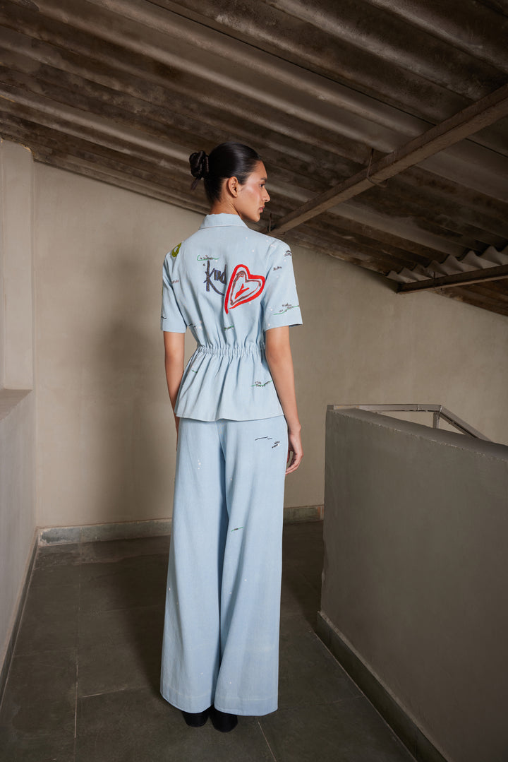 ART &amp; WORDS DRAWSTRING TOP &amp; PANTS