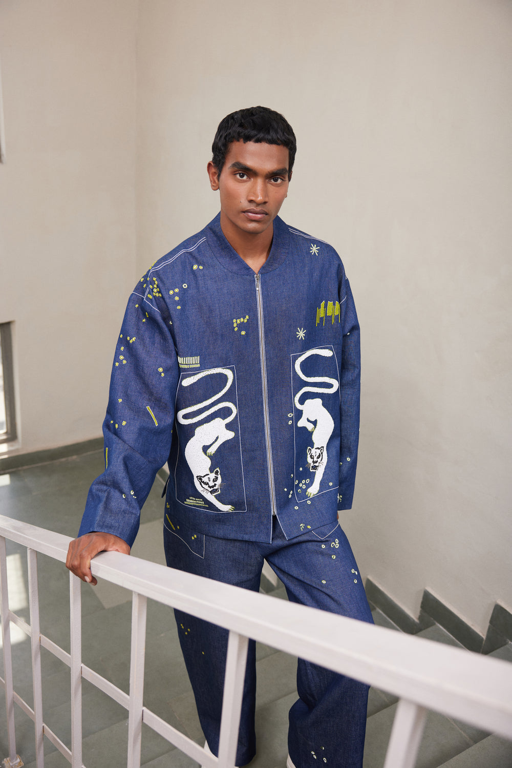FUNKY PANTHER JACKET WITH BAGGY PANTS