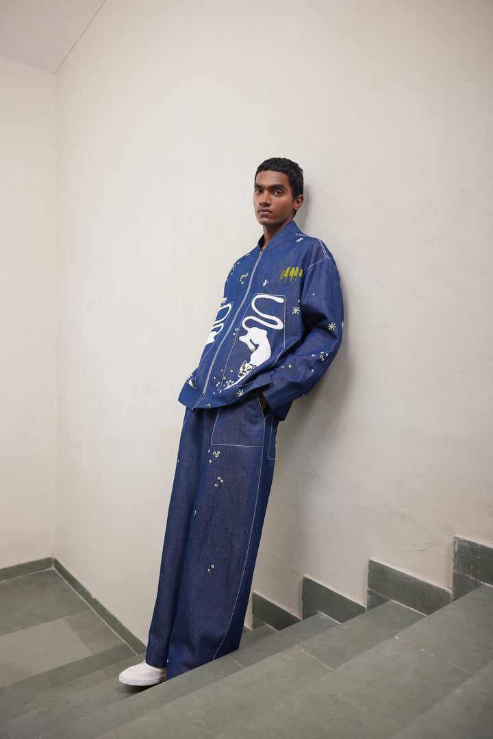 FUNKY PANTHER JACKET WITH BAGGY PANTS