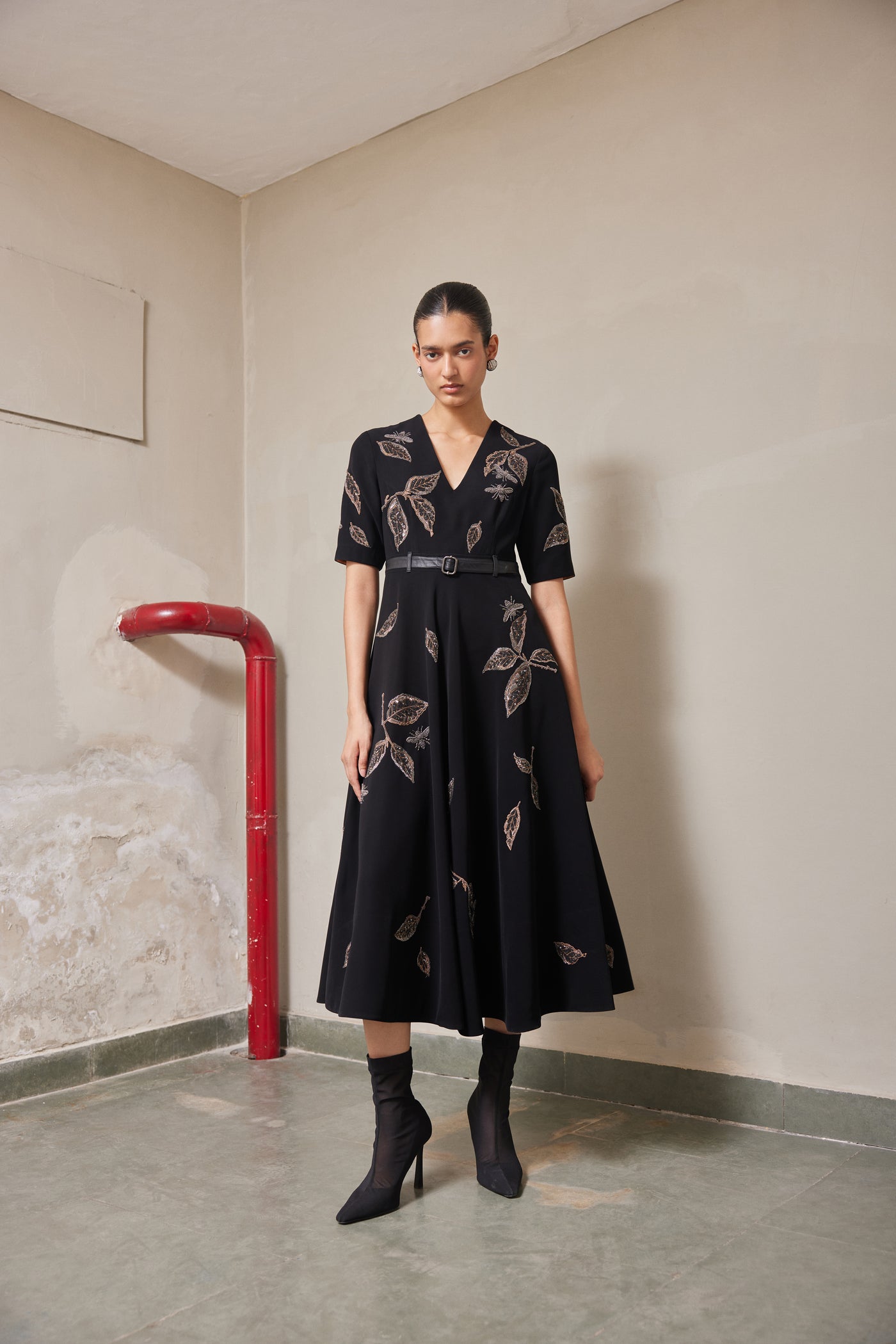 DRIFTING BRANCHES CIRCULAR DRESS