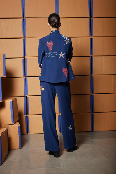 HEART AND STAR BLAZER WITH STRAIGHT PANTS