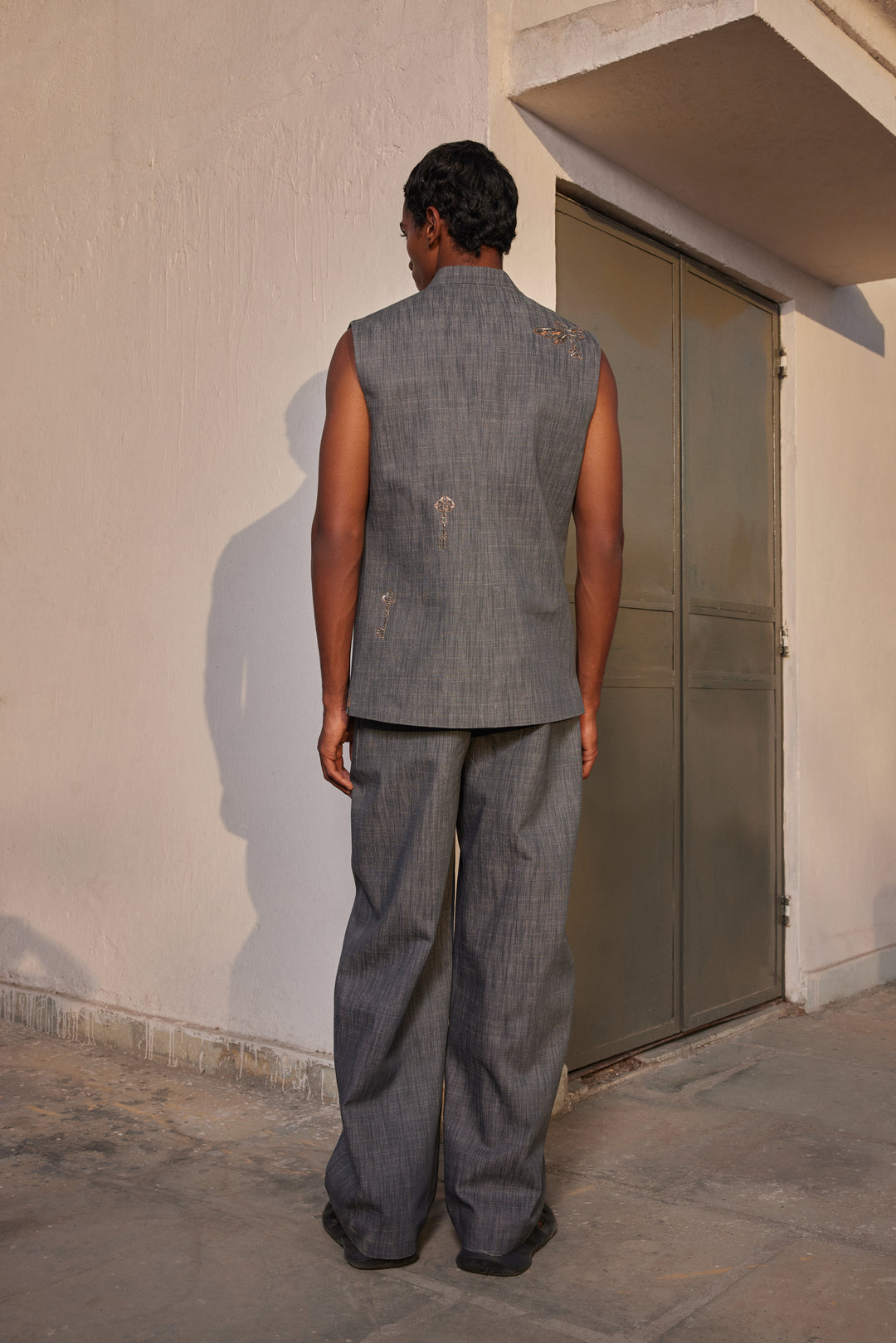BUTTERKEY NEHRU JACKET WITH BAGGY PANTS
