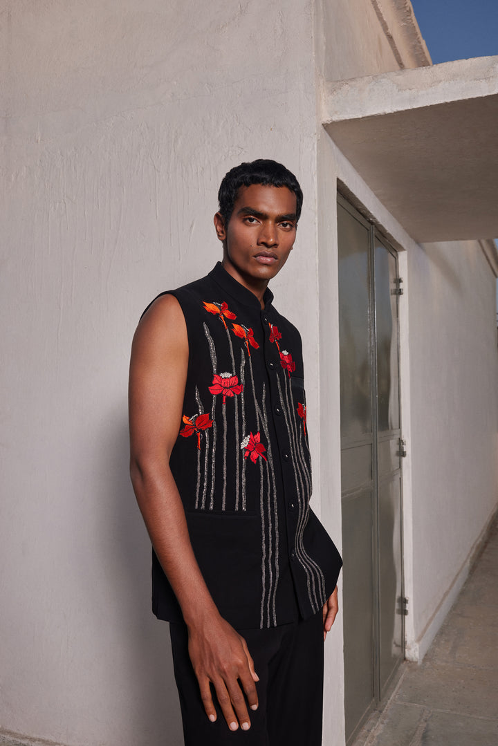 NARCISSUS GARDEN NEHRU JACKET