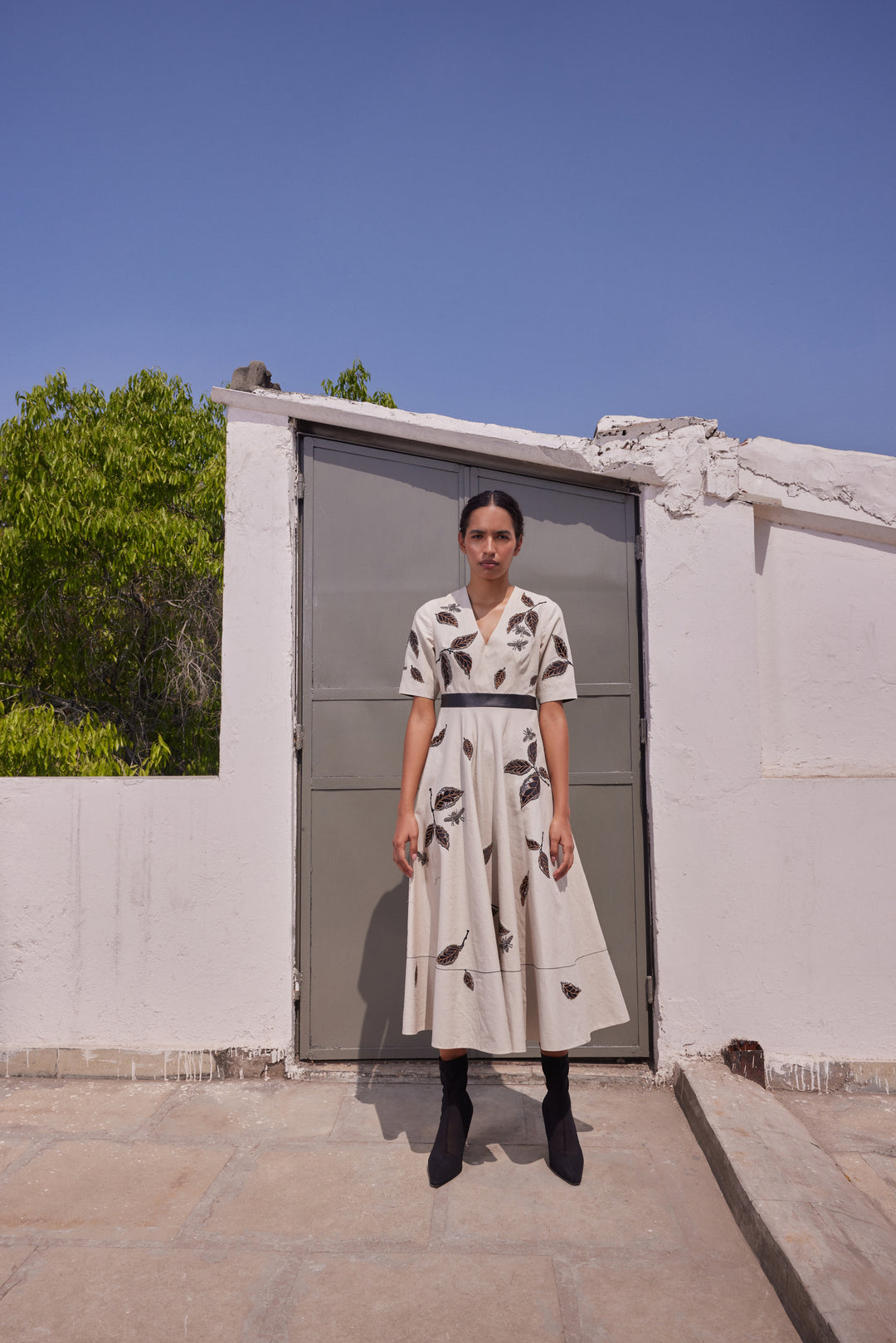DRIFTING BRANCHES CIRCULAR DRESS