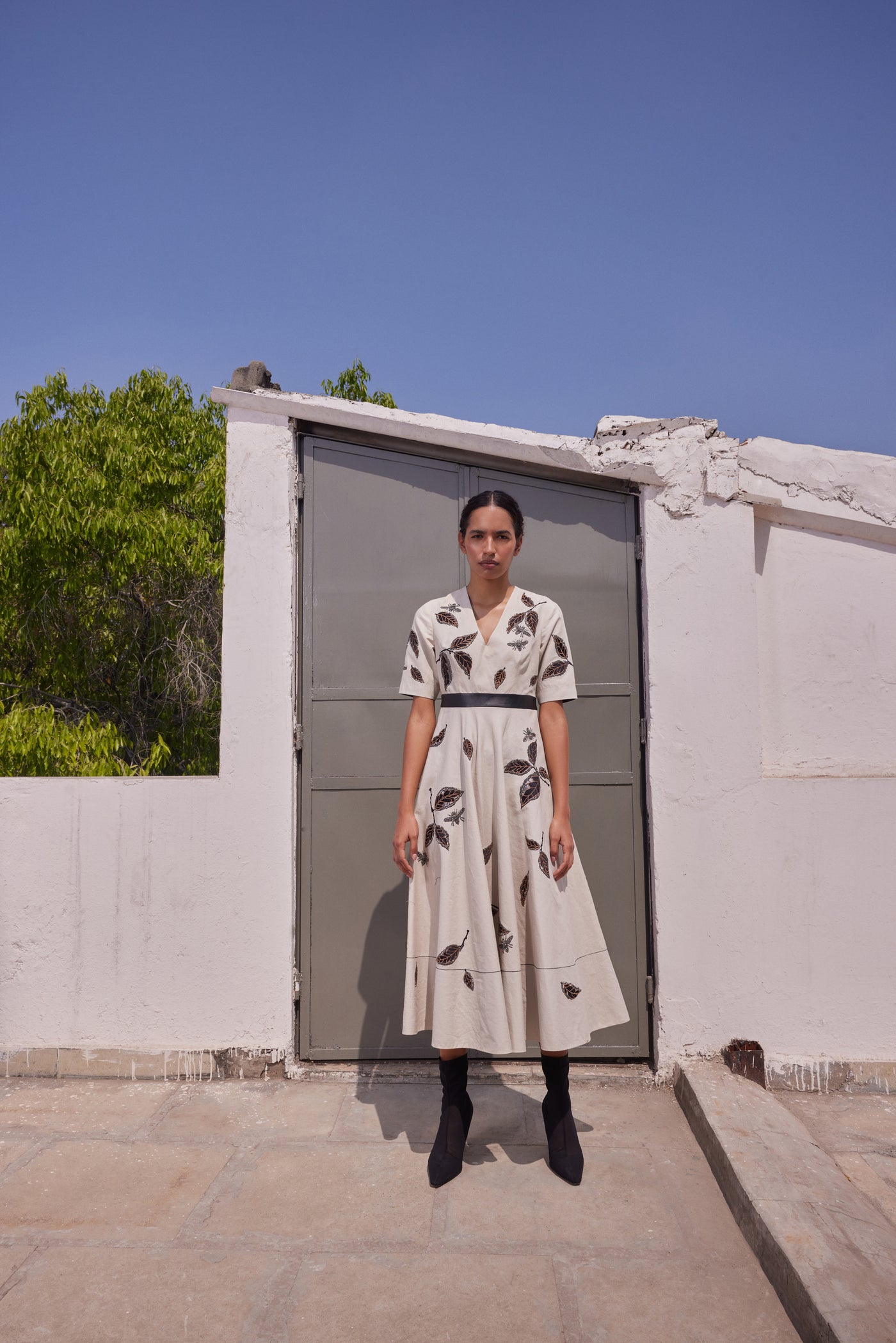 DRIFTING BRANCHES CIRCULAR DRESS