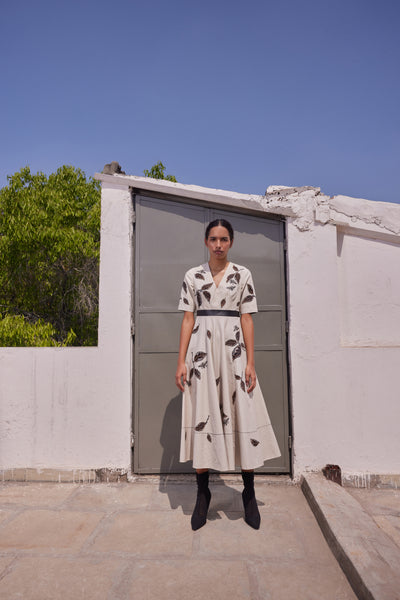 DRIFTING BRANCHES CIRCULAR DRESS