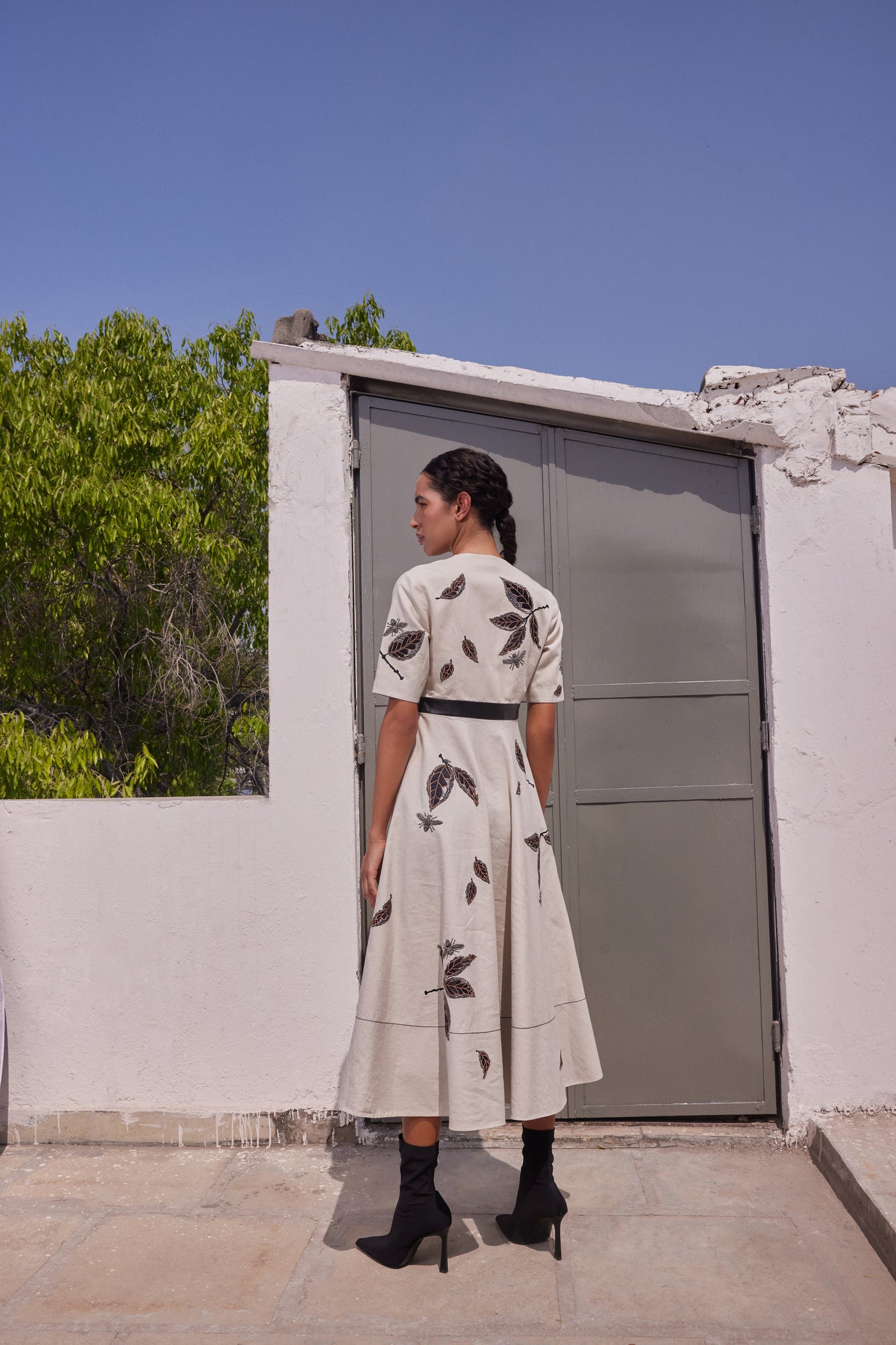 DRIFTING BRANCHES CIRCULAR DRESS