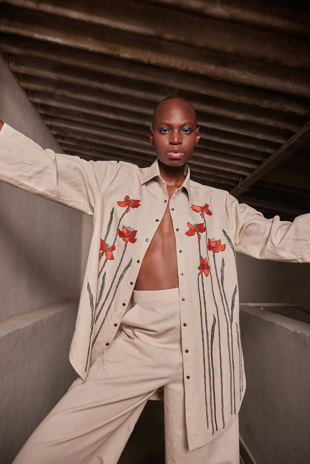 NARCISSUS GARDEN BAGGY SHIRT