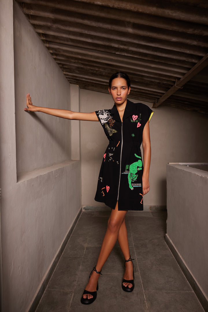 FUNKY PANTHER ROBE DRESS