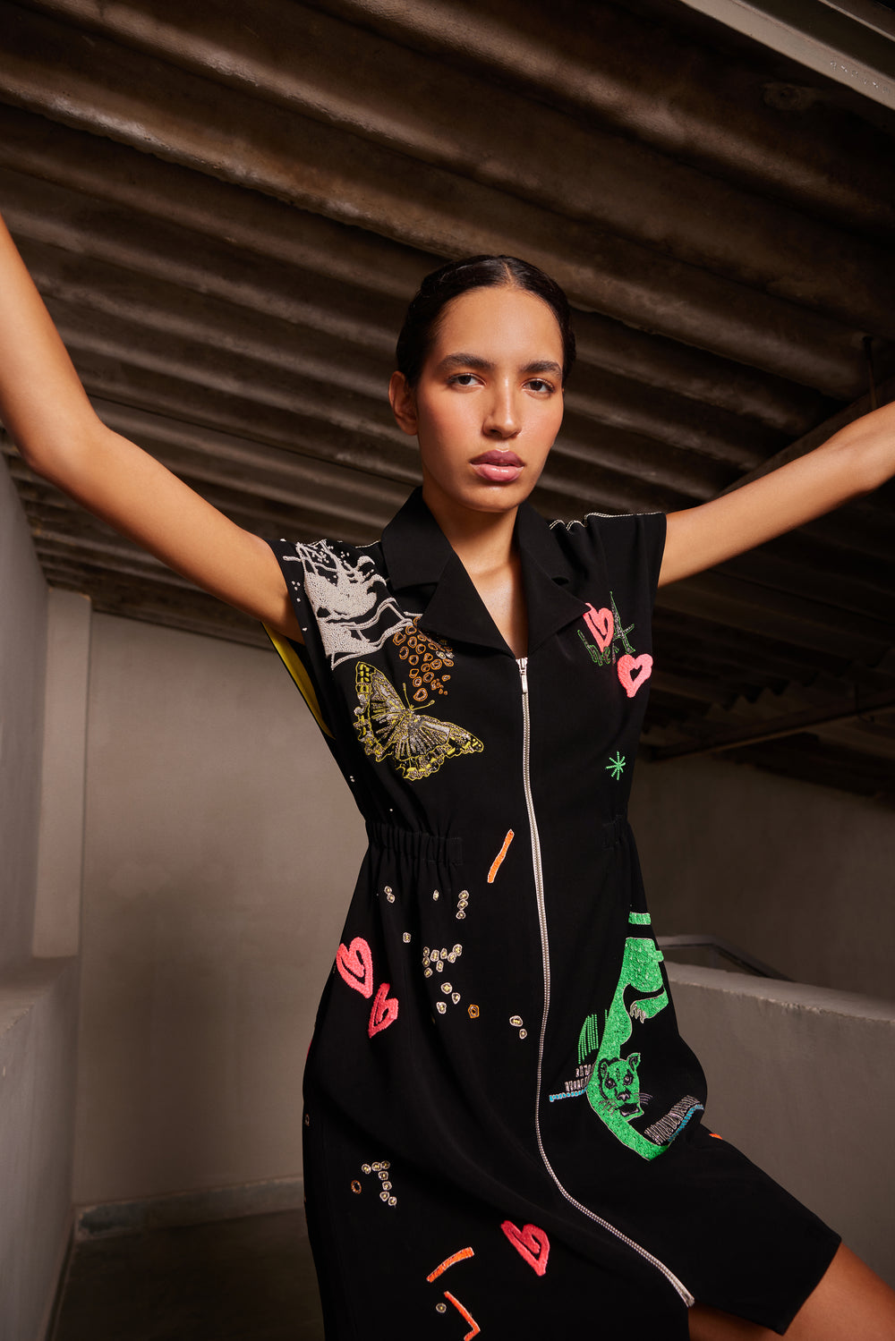 FUNKY PANTHER ROBE DRESS