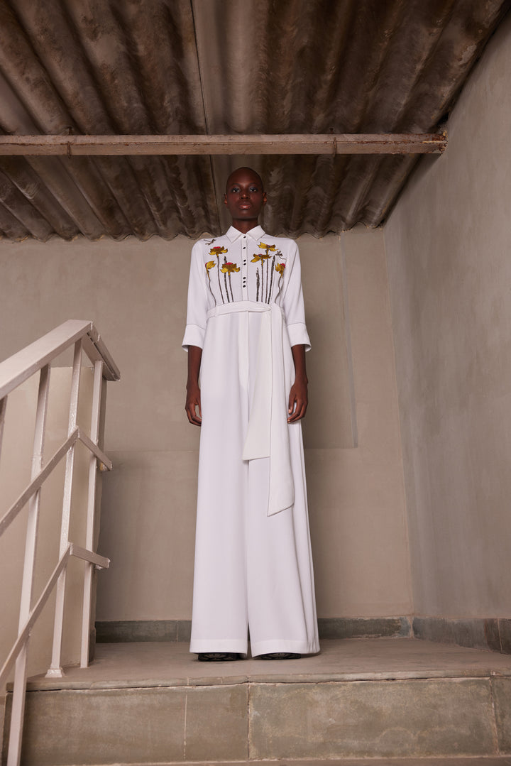 NARCISSUS GARDEN JUMPSUIT WITH BELT