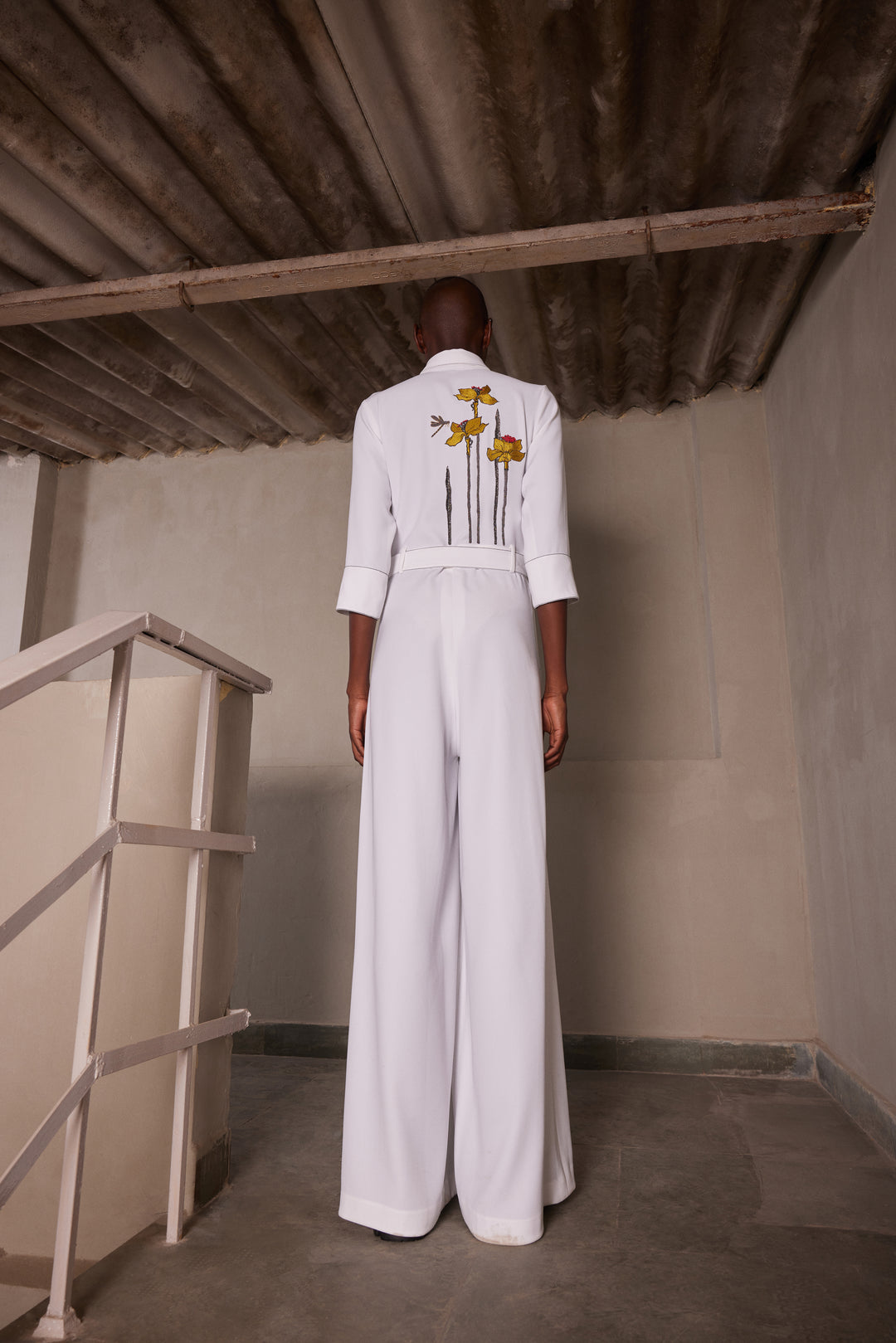 NARCISSUS GARDEN JUMPSUIT WITH BELT