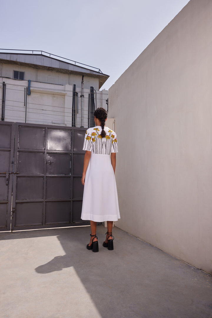 NARCISSUS GARDEN MIDI DRESS