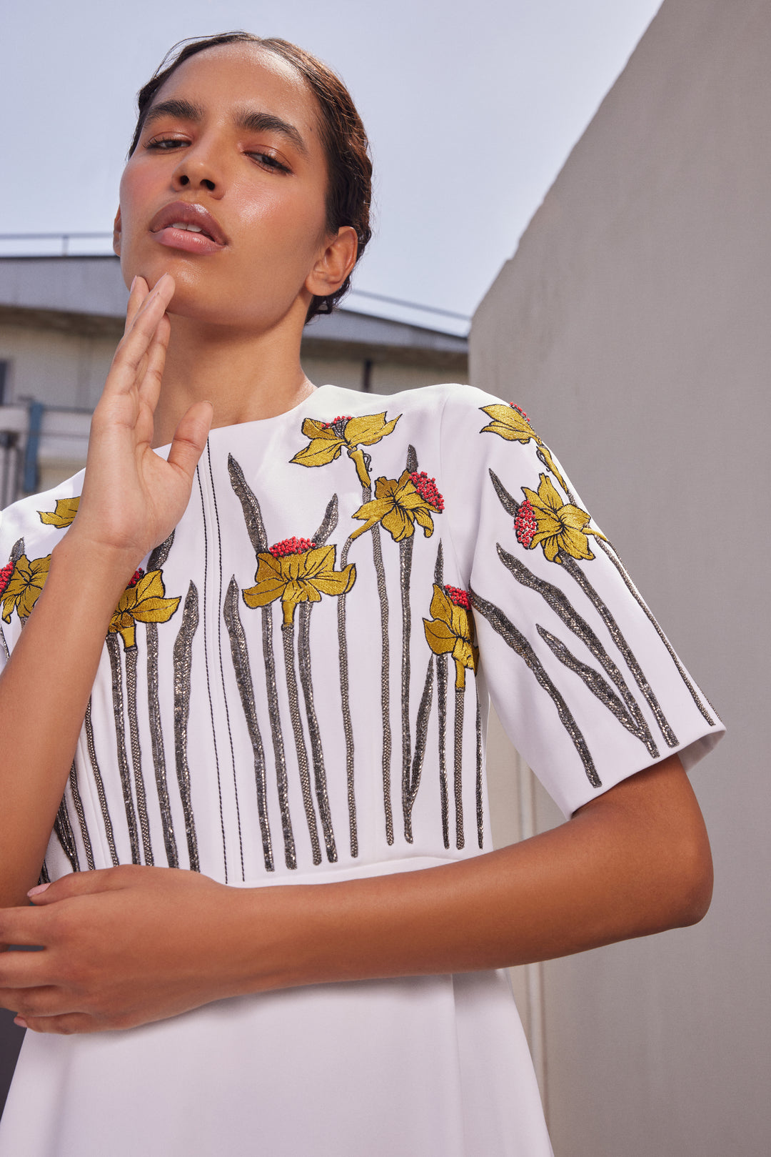 NARCISSUS GARDEN MIDI DRESS