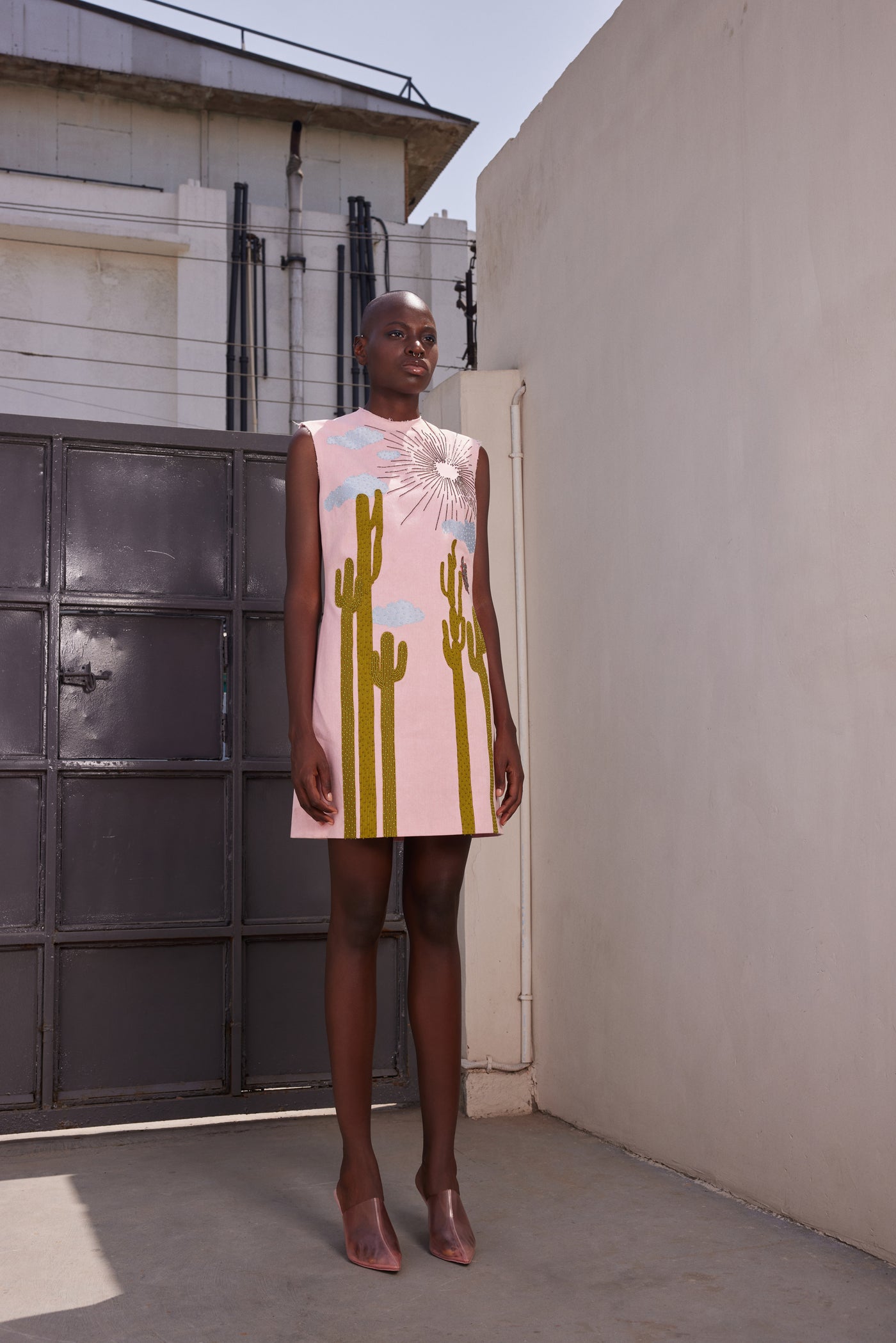 CACTUS SLEEVELESS MINI DRESS