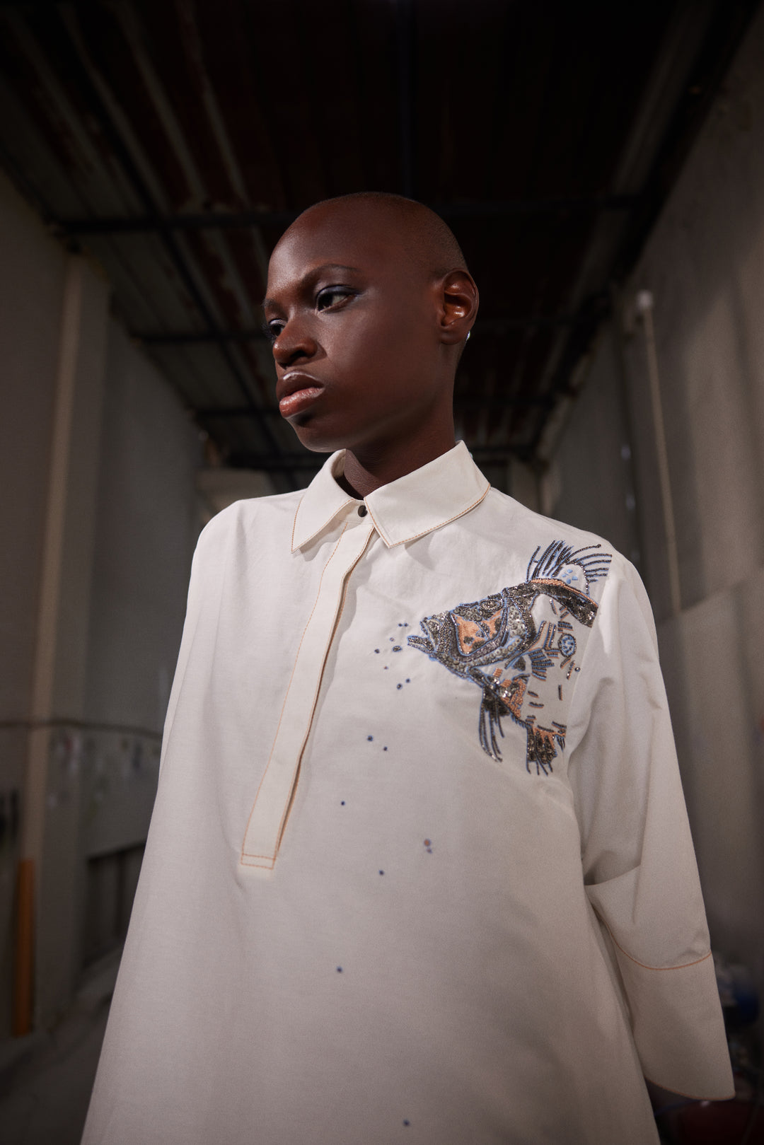 BIG FISH BUTTON DOWN TUNIC