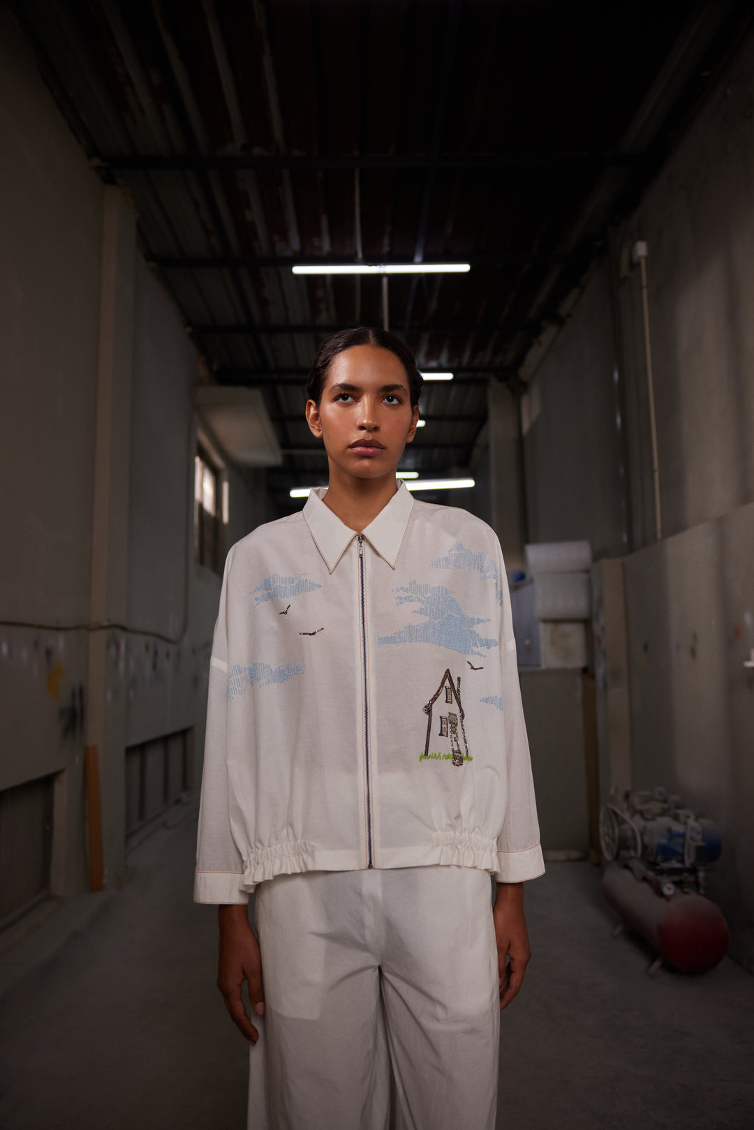 OUTHOUSE SHACKET WITH SIDE ELASTIC PANTS