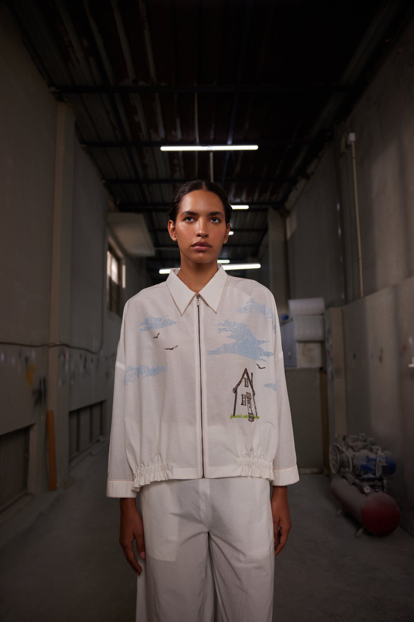 OUTHOUSE SHACKET WITH SIDE ELASTIC PANTS