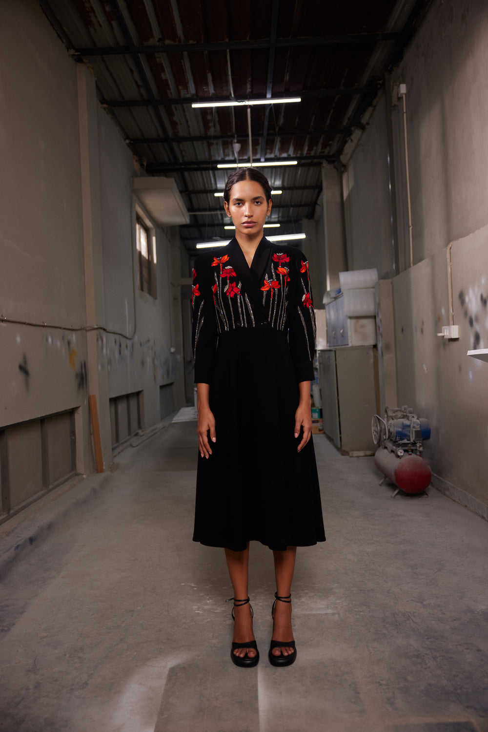 NARCISSUS GARDEN WRAP DRESS