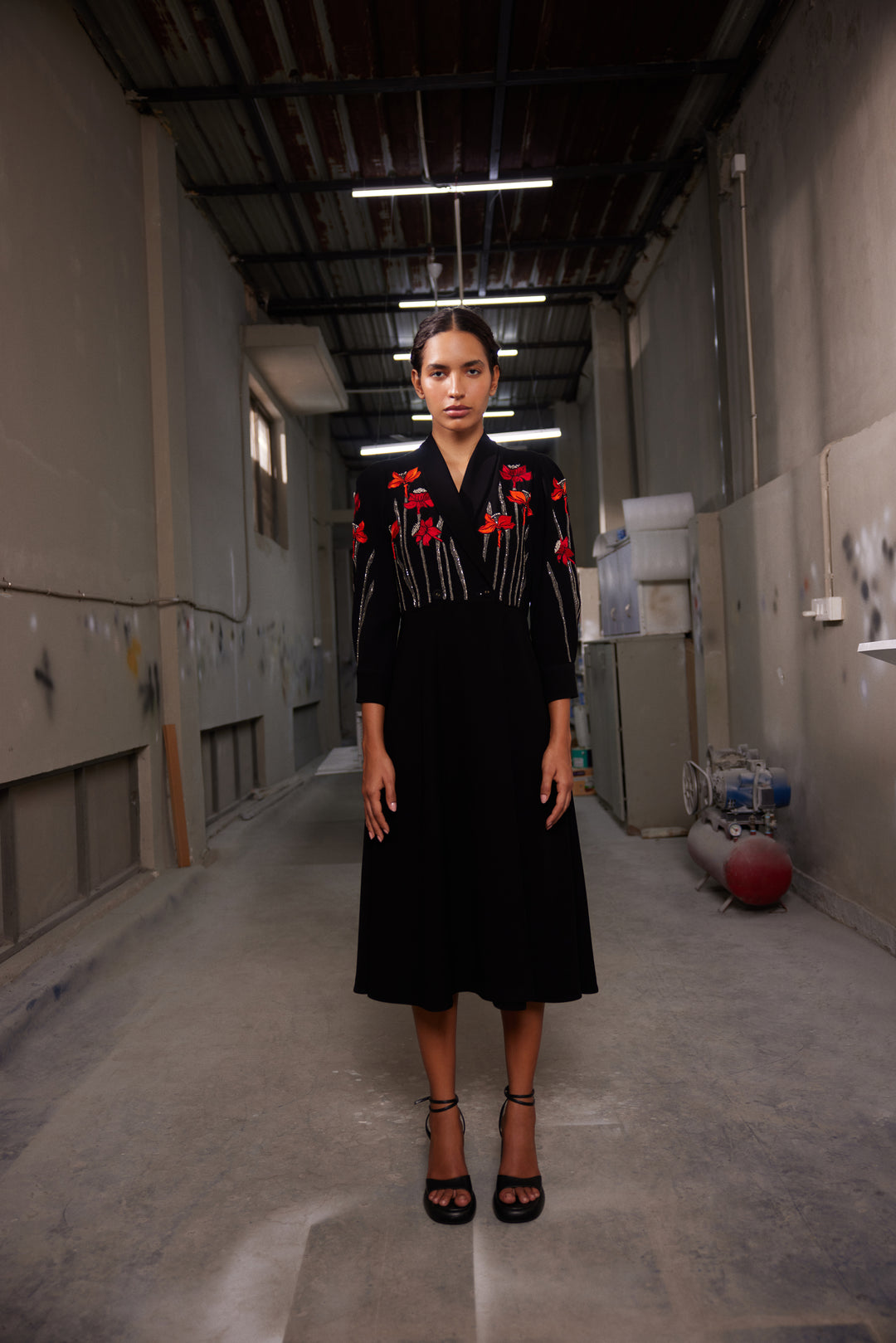 NARCISSUS GARDEN WRAP DRESS
