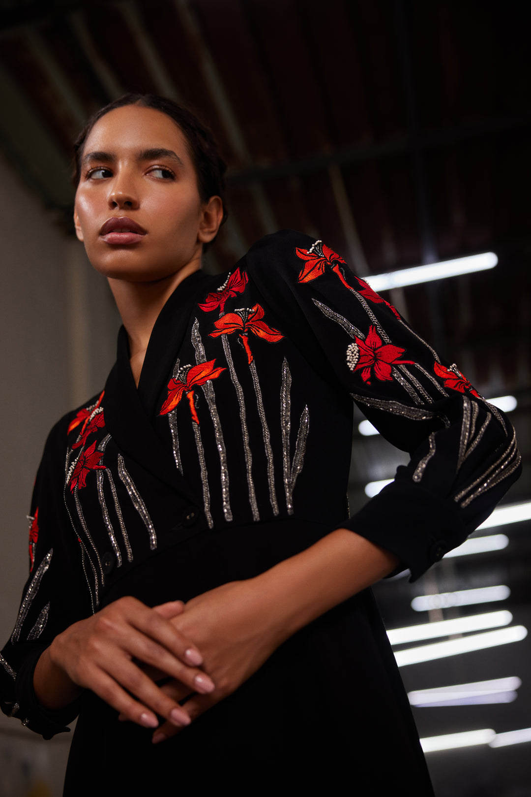 NARCISSUS GARDEN WRAP DRESS