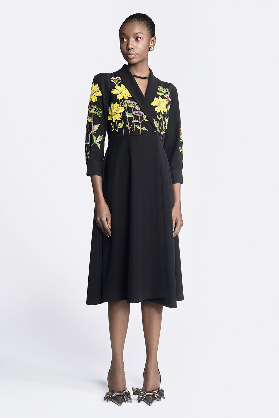 Colourful Lotus Wrap Dress