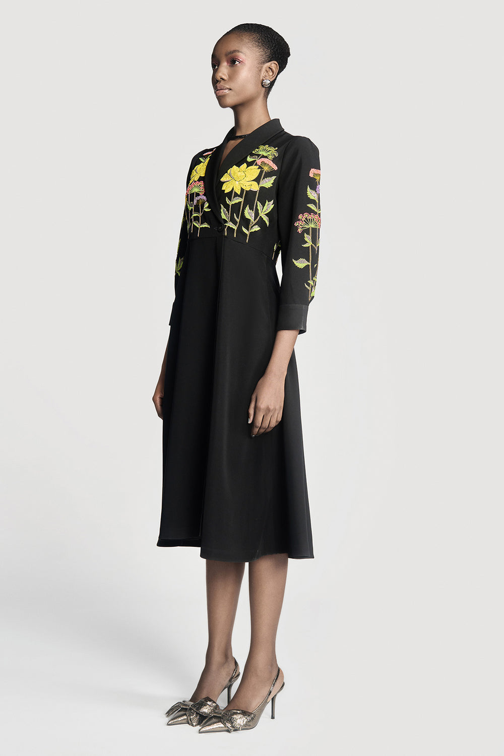 Colourful Lotus Wrap Dress