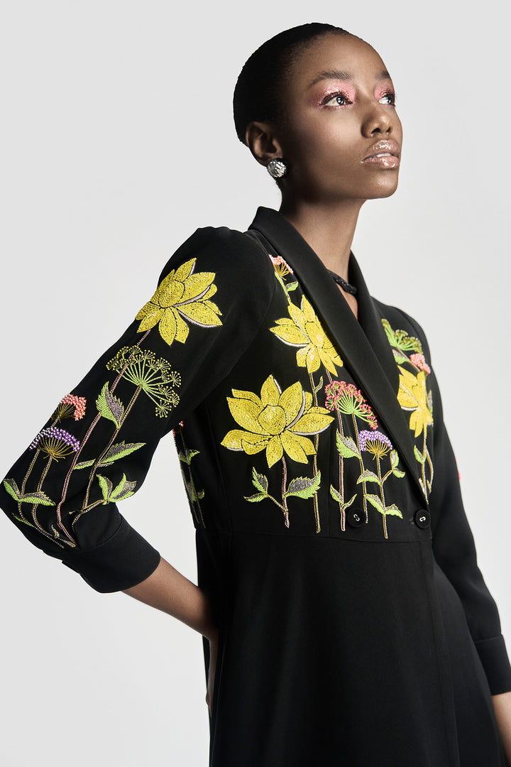 Colourful Lotus Wrap Dress