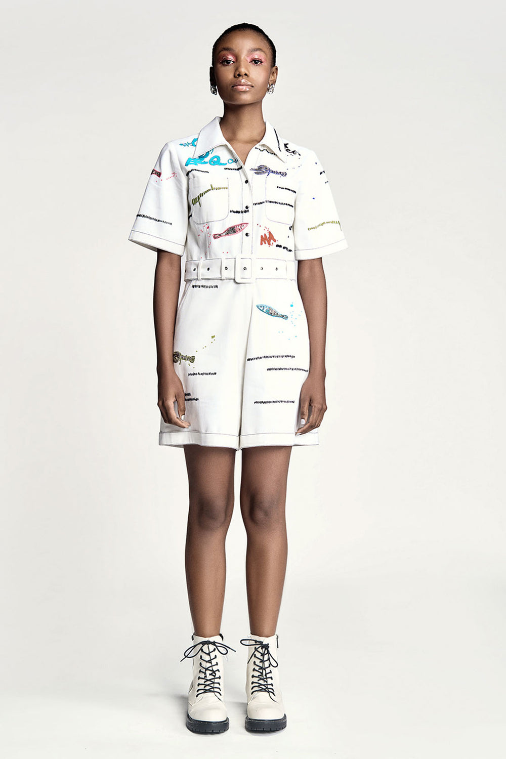 Fish and Prawn Playsuit