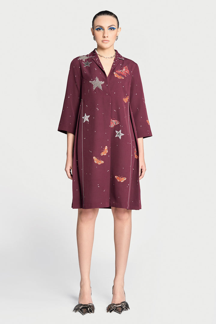 Butterfly and Stars Panelled Waist Dress