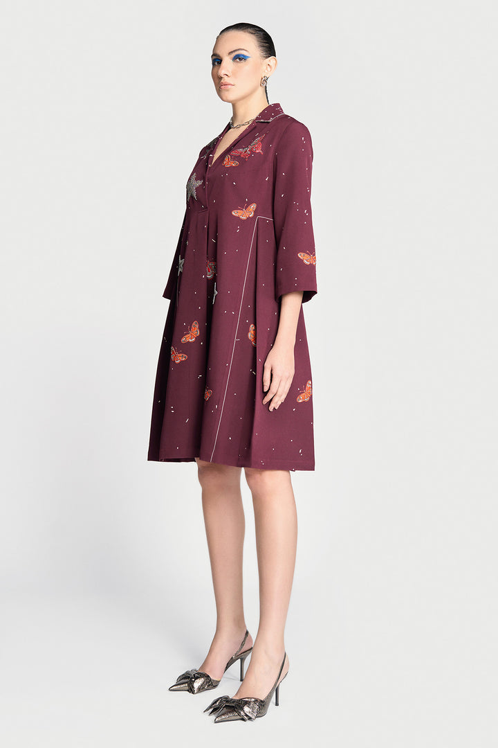 Butterfly and Stars Panelled Waist Dress