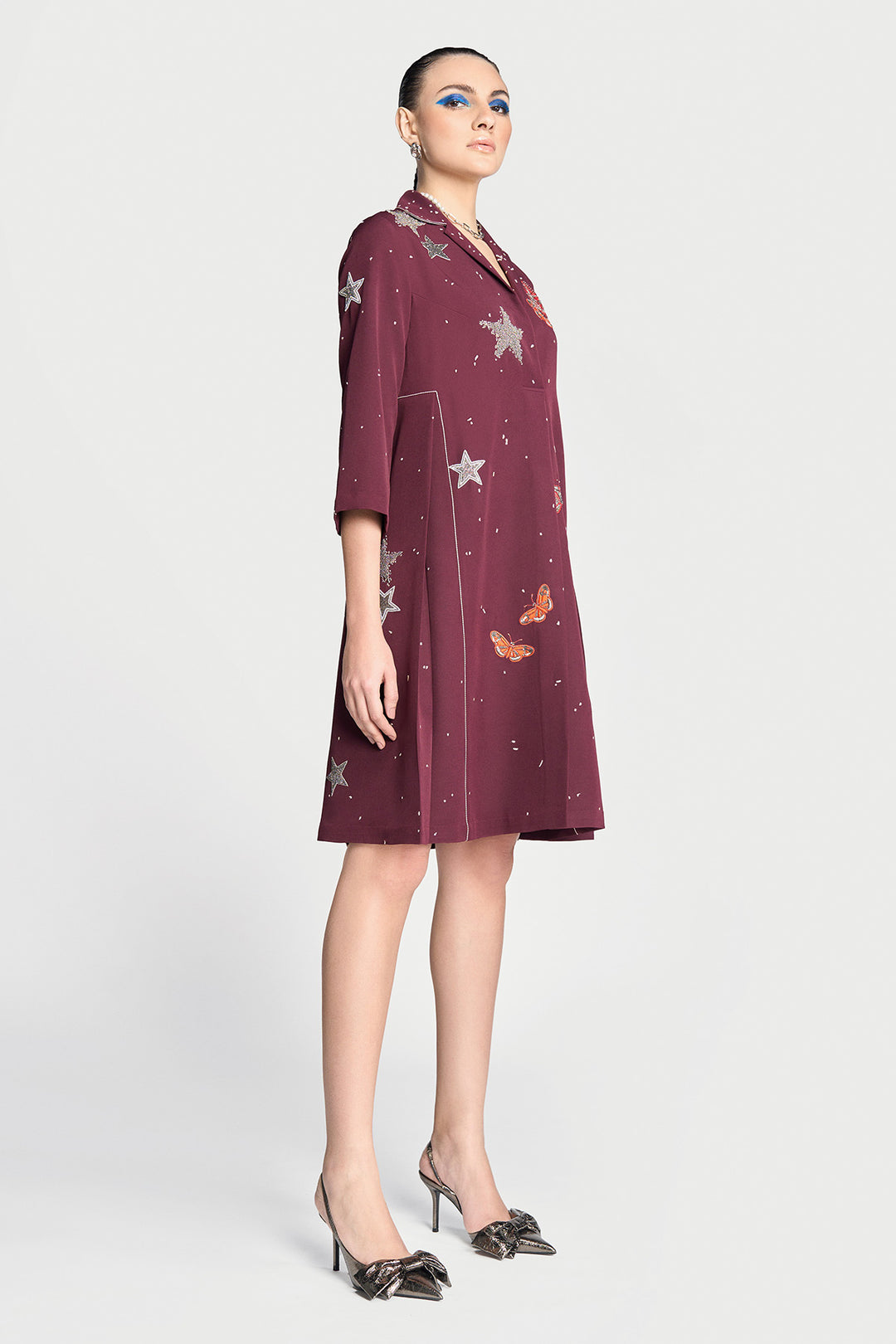 Butterfly and Stars Panelled Waist Dress