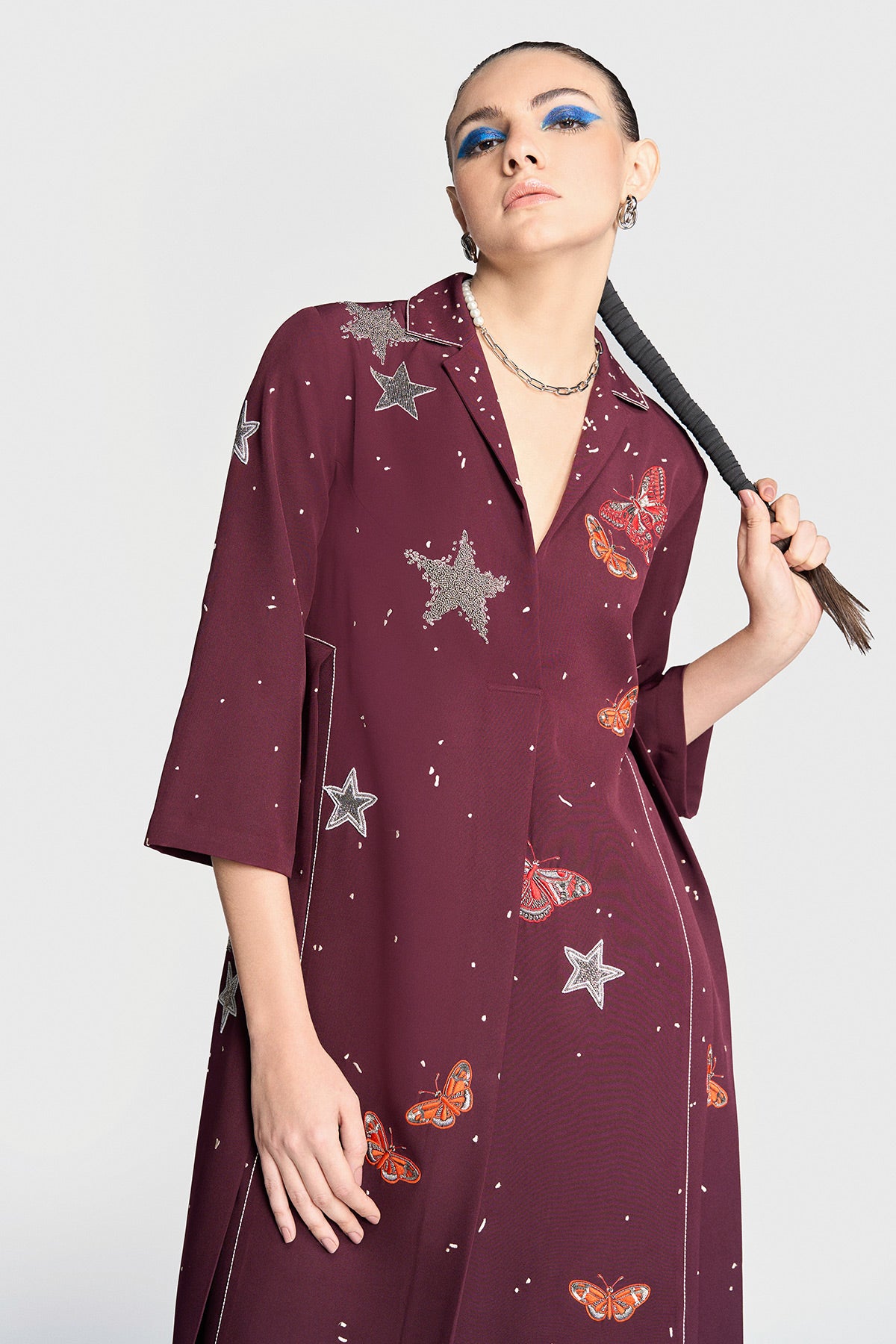 Butterfly and Stars Panelled Waist Dress