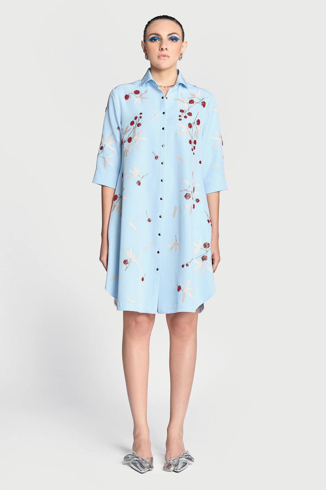 Broken Branches a-line Shirt Dress