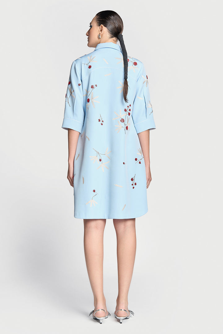 Broken Branches a-line Shirt Dress