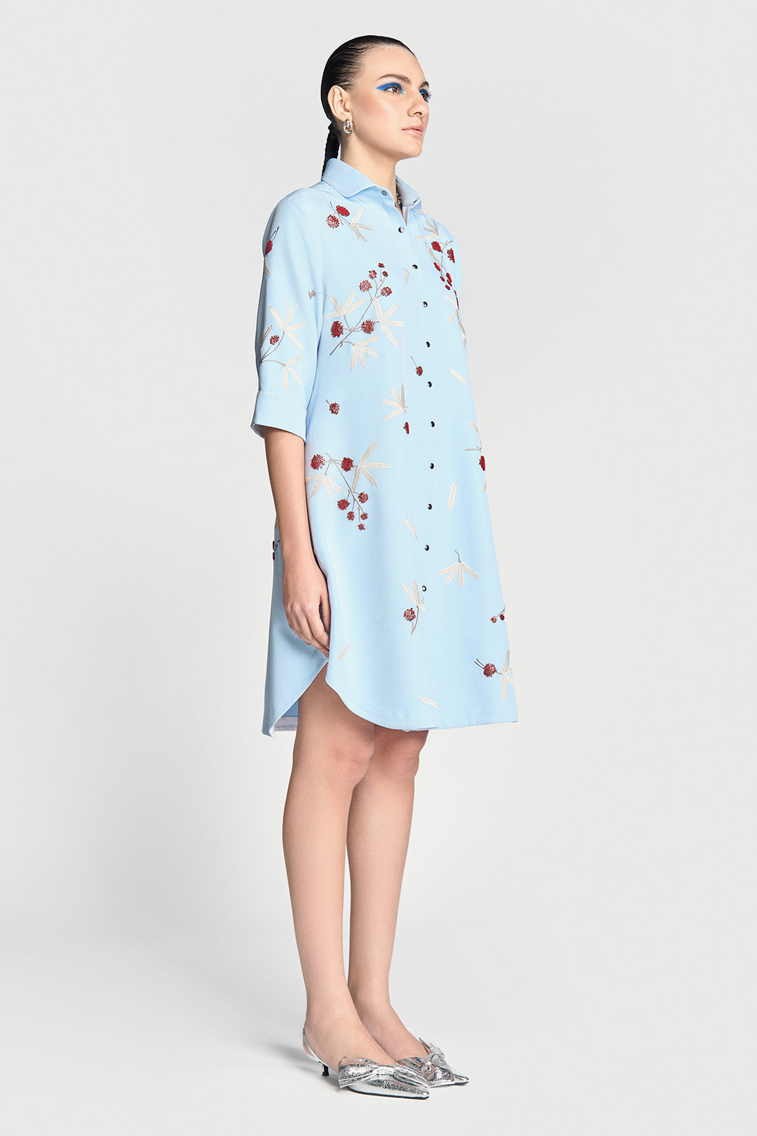 Broken Branches a-line Shirt Dress