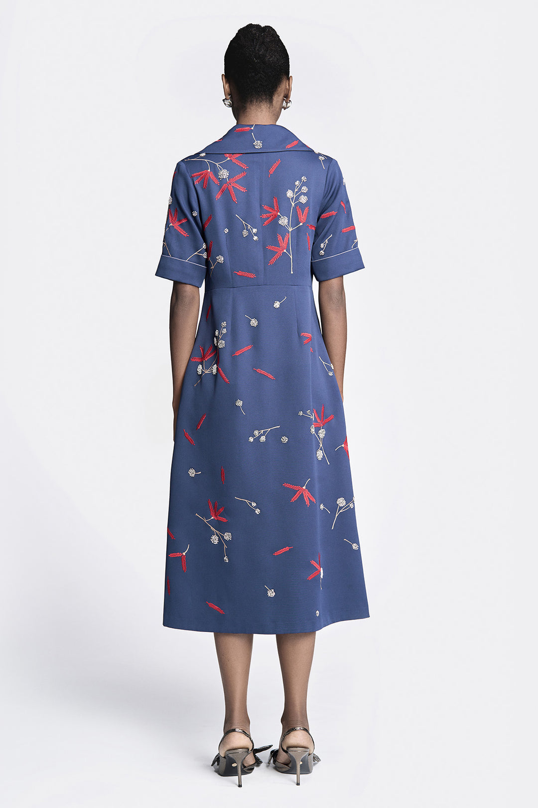 Broken Branches Front Open Dress
